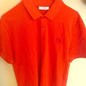 Men’s Versace orange polo size medium